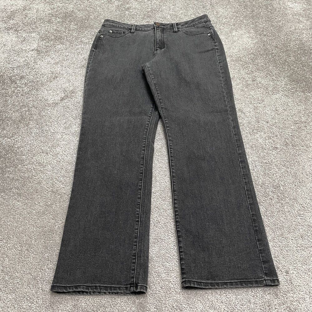Coldwater Creek Women's Black Wide-Leg Jeans